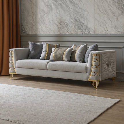 Contessa Modern Fabric Sofa in Gray