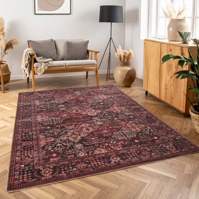 Majestic GC_RYL1010 Red . 2 in. x . 6 in. Area Rug