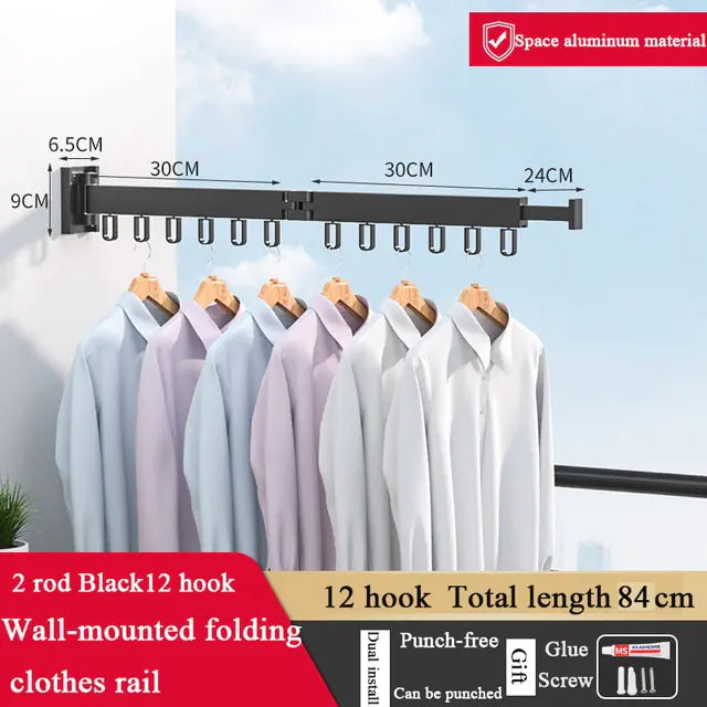 Retractable Folding Clothes Drying Rack - Eloy Royal