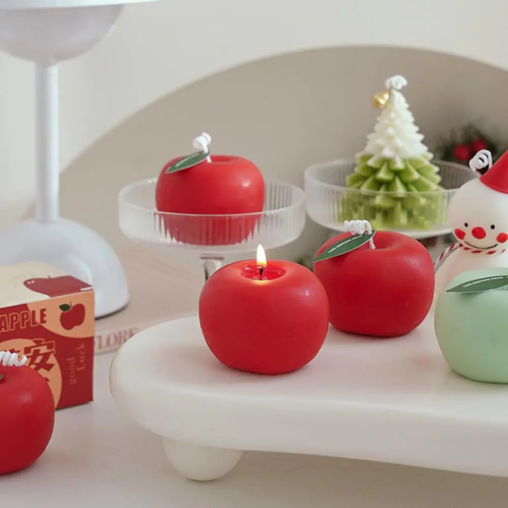 Mini Fruit Scented Candles Home Decor Candle Scented Candle Party Christmas Home Decoration Office Gifts Room Decor 1pcs Aromatherapy Red Apple