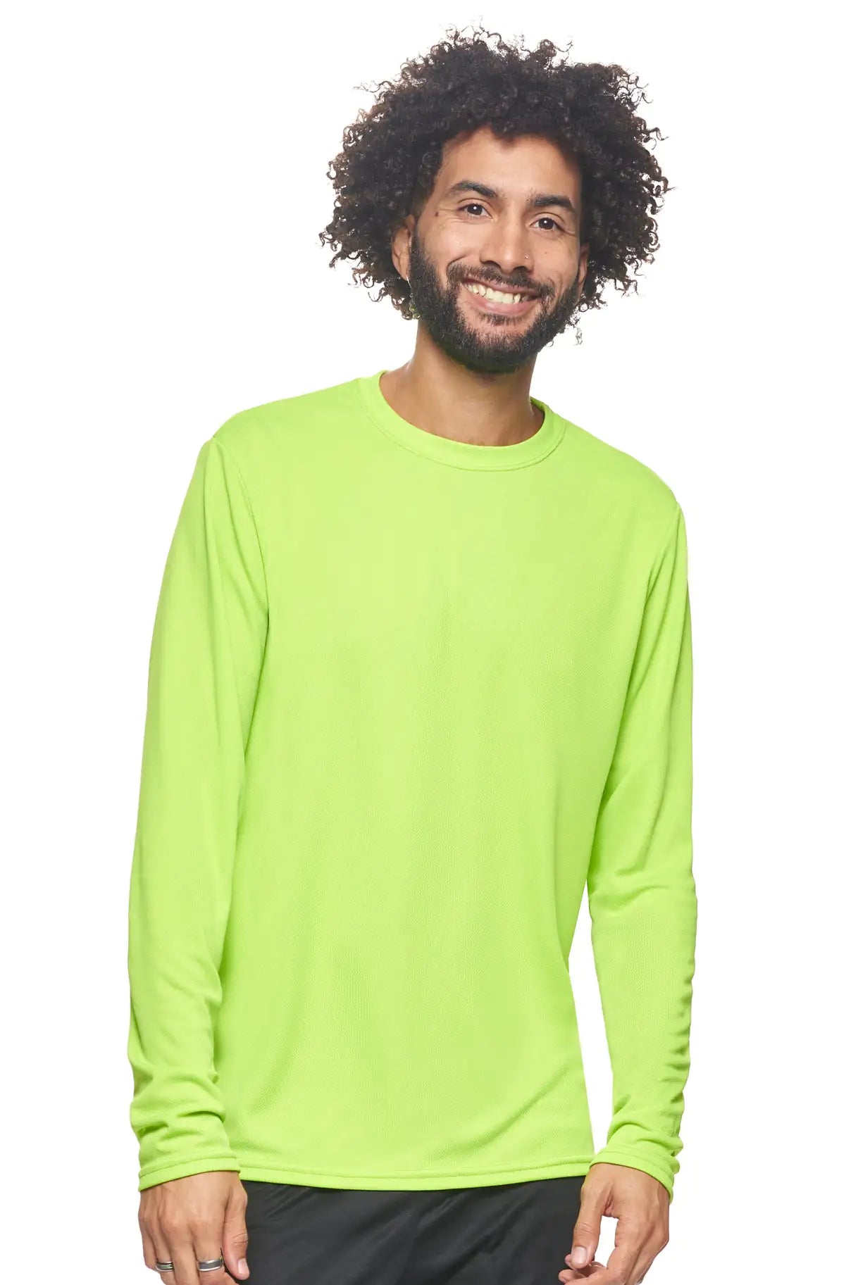 Men's Oxymesh™ Crewneck Long Sleeve Tech Tee KEY LIME 3XL