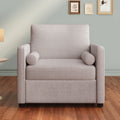 Delmont 3-in-1 Convertible Sleeper Chair, Tan Linen