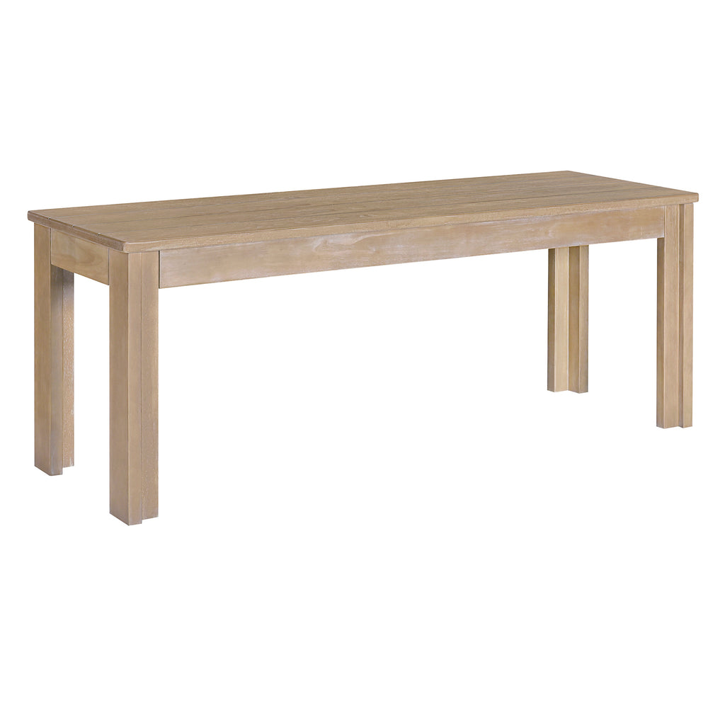 Tiberio 3-Piece Trestle Dining Set with 2 Benches, Natural Wood