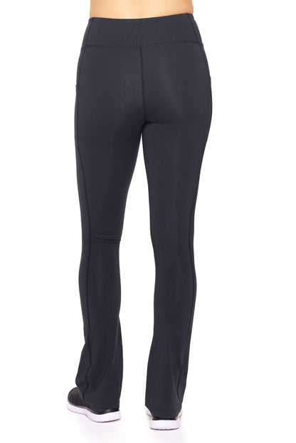 Women's High-Waist Flare Leggings w/ Cellphone Pockets