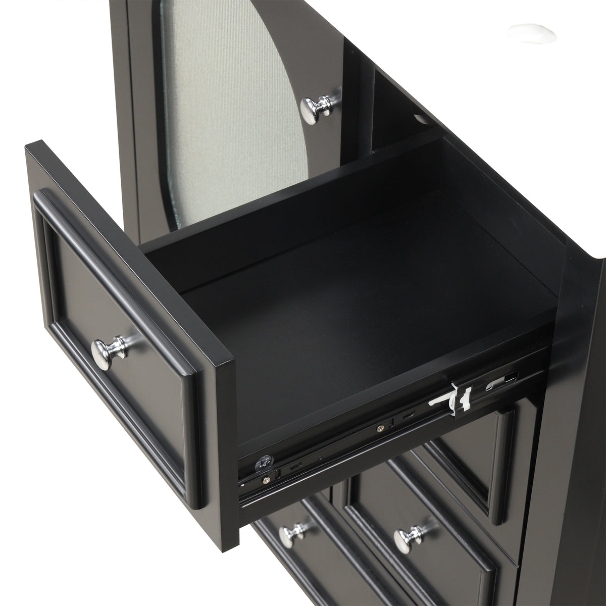Giotto Three-Drawer Bathroom Vanity with Sink, Black, 30 in