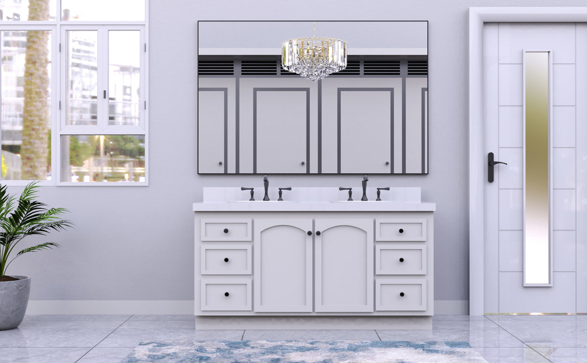 60 "x36" oversized modern square bathroom mirror with Balk frame decorative large wall mirror aluminum frame vertical or horizon