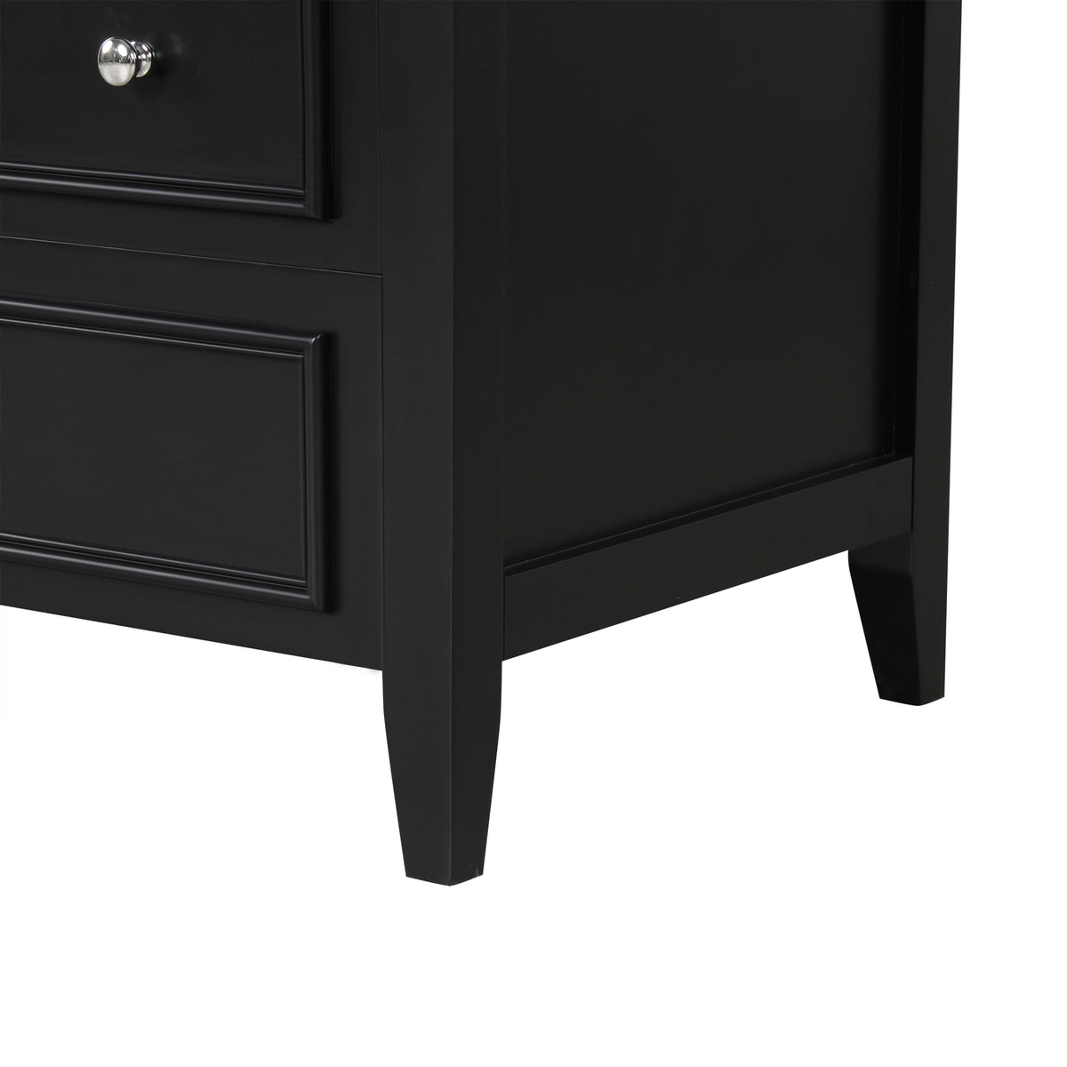 Giotto Three-Drawer Bathroom Vanity with Sink, Black, 30 in