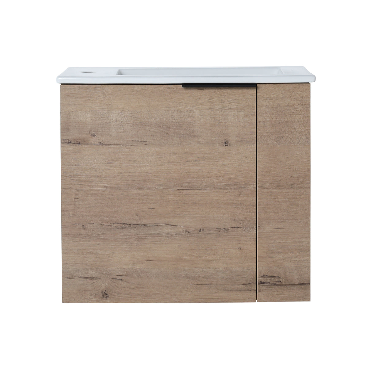 Idris Floating Bathroom Vanity with Sink, Imitation Oak, 22 in
