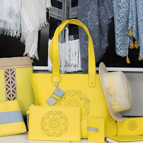 Sprout Leather Tote -Lemon - Eloy Royal