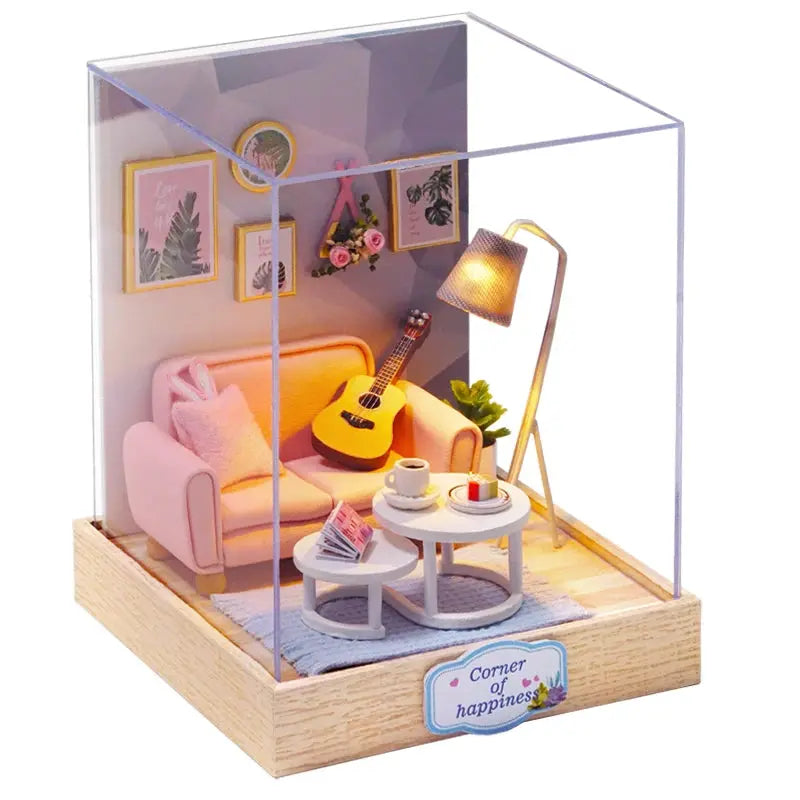 CUTEBEE DIY Doll House Miniature Dollhouse with Dust Cover  Furniture Toys for Children Birthday Gift - Eloy Royal