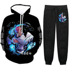 CAVTPME Anime Hoodie And Pant Set for Men Women Novelty 3D Hoodies Sweatshirt 2 Piece Hoodie Sweatpants Set 08 No.2 Medium