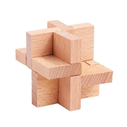 Classic Wooden Puzzle Mind Brain Teasers Burr Interlocking Puzzles Game Toys for Adults Children - Eloy Royal