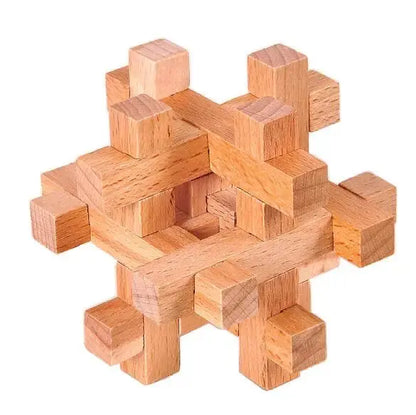 Classic Wooden Puzzle Mind Brain Teasers Burr Interlocking Puzzles Game Toys for Adults Children - Eloy Royal