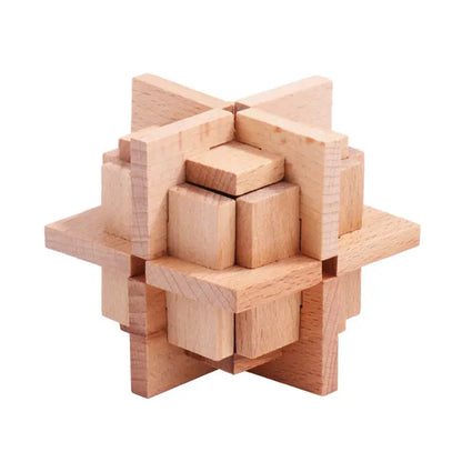 Classic Wooden Puzzle Mind Brain Teasers Burr Interlocking Puzzles Game Toys for Adults Children - Eloy Royal