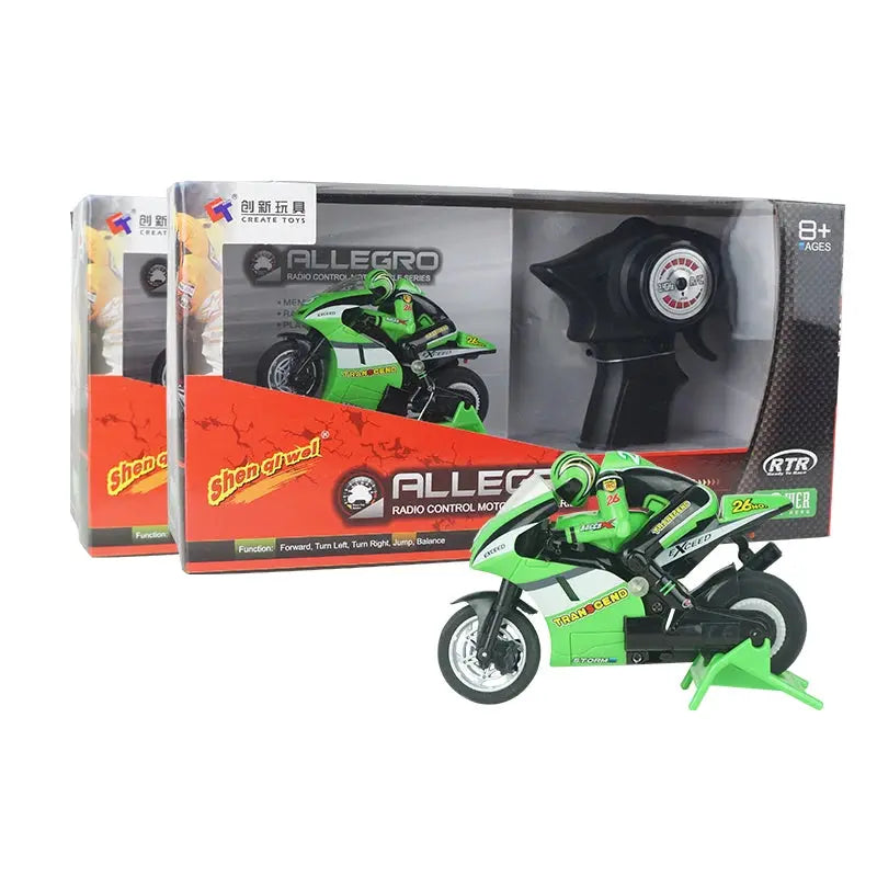 Create Toys 8012 RC Motorcycles 4 Channel Remote Control Motorcycle Goes on 2 Wheels RC Motorcycle Motorbike RTR - Eloy Royal