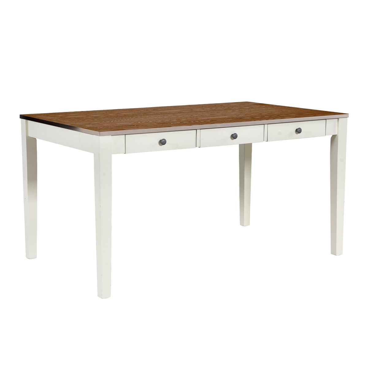 Tarascon 6-Piece Mid-Century Dining Set with Drawer and Bench, Buttermilk