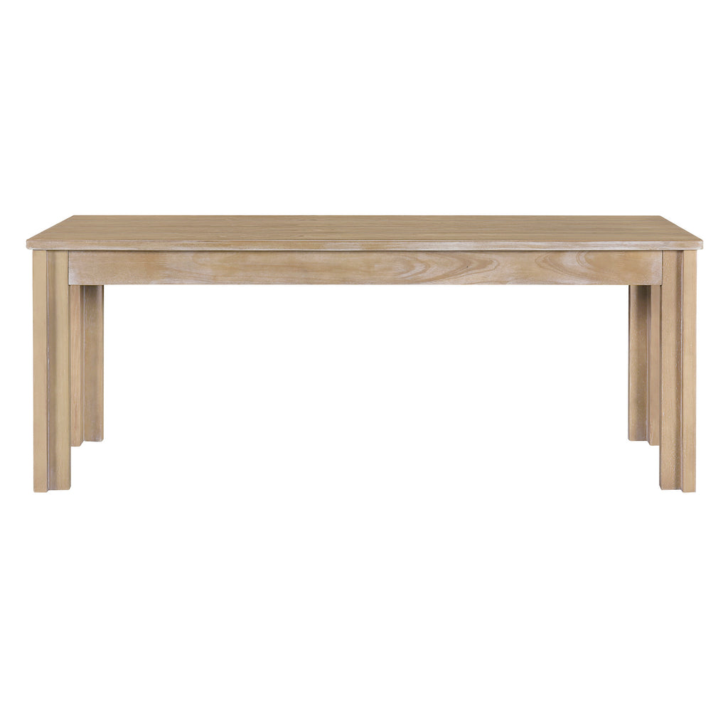 Tiberio 3-Piece Trestle Dining Set with 2 Benches, Natural Wood
