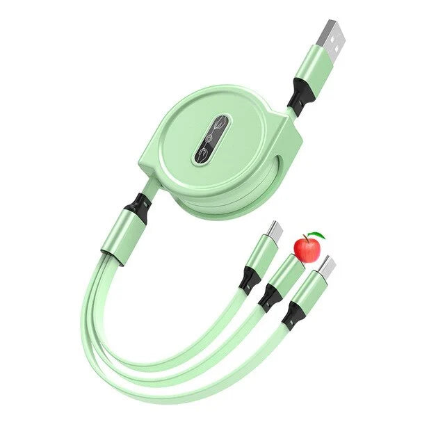 3 in 1 Retractable USB Cable - Eloy Royal