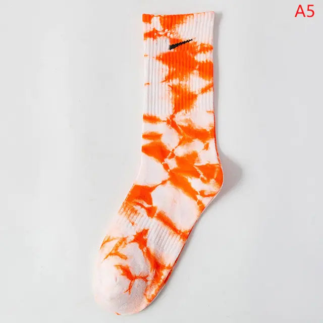 Women Tie-dye Middle Tube Socks - Eloy Royal