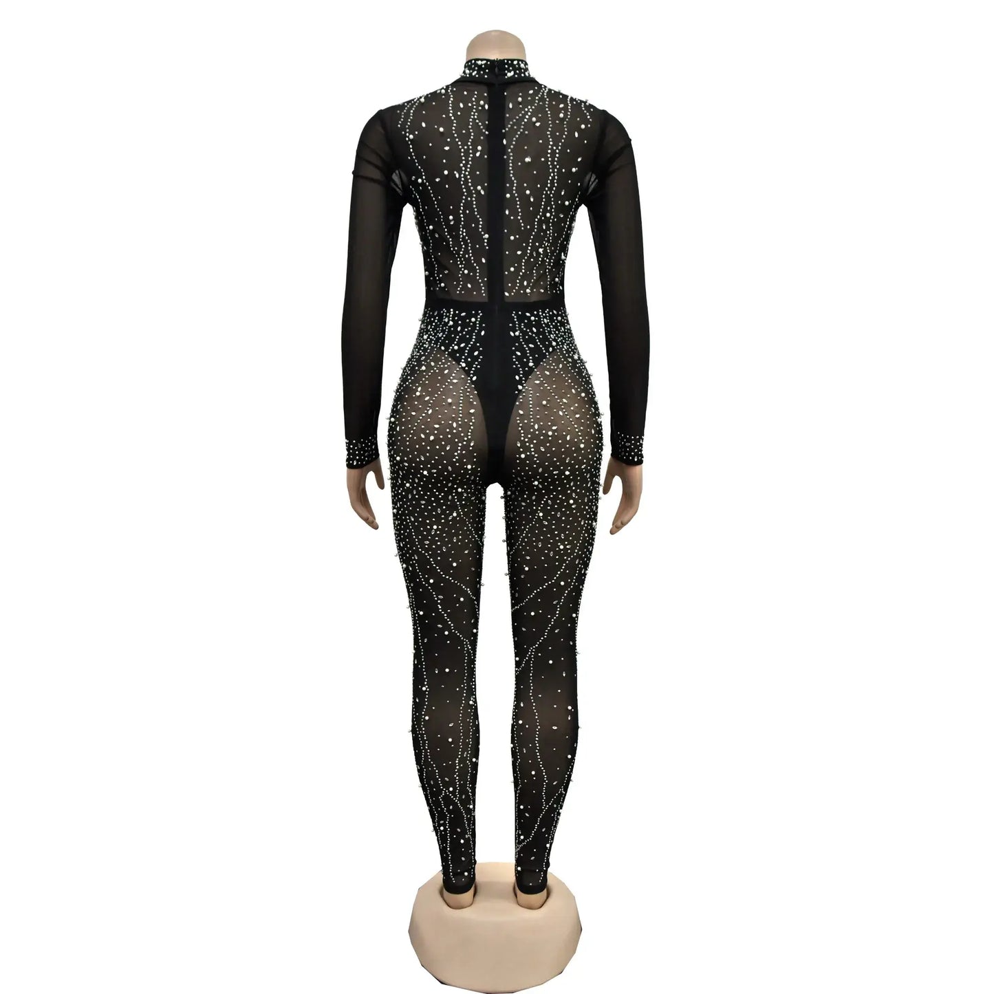 Sheer MeshSee Through Jumpsuit - Eloy Royal