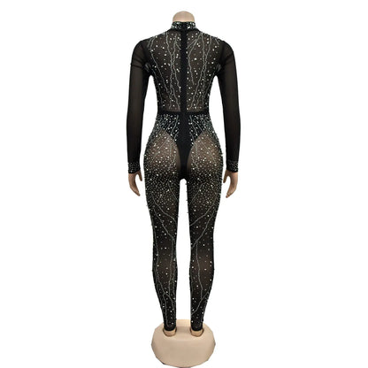 Sheer MeshSee Through Jumpsuit - Eloy Royal