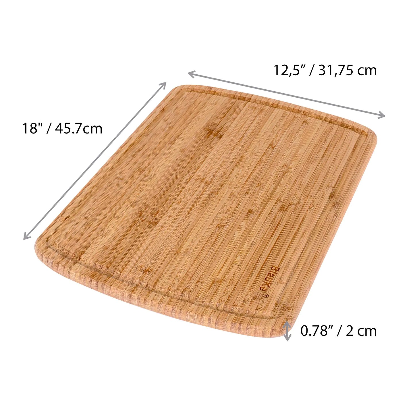 Extra Large Wood Cutting Board 18x12 inch - Butcher Block with Juice Groove, Serving Tray - Wooden Chopping Board for Kitchen - Eloy Royal