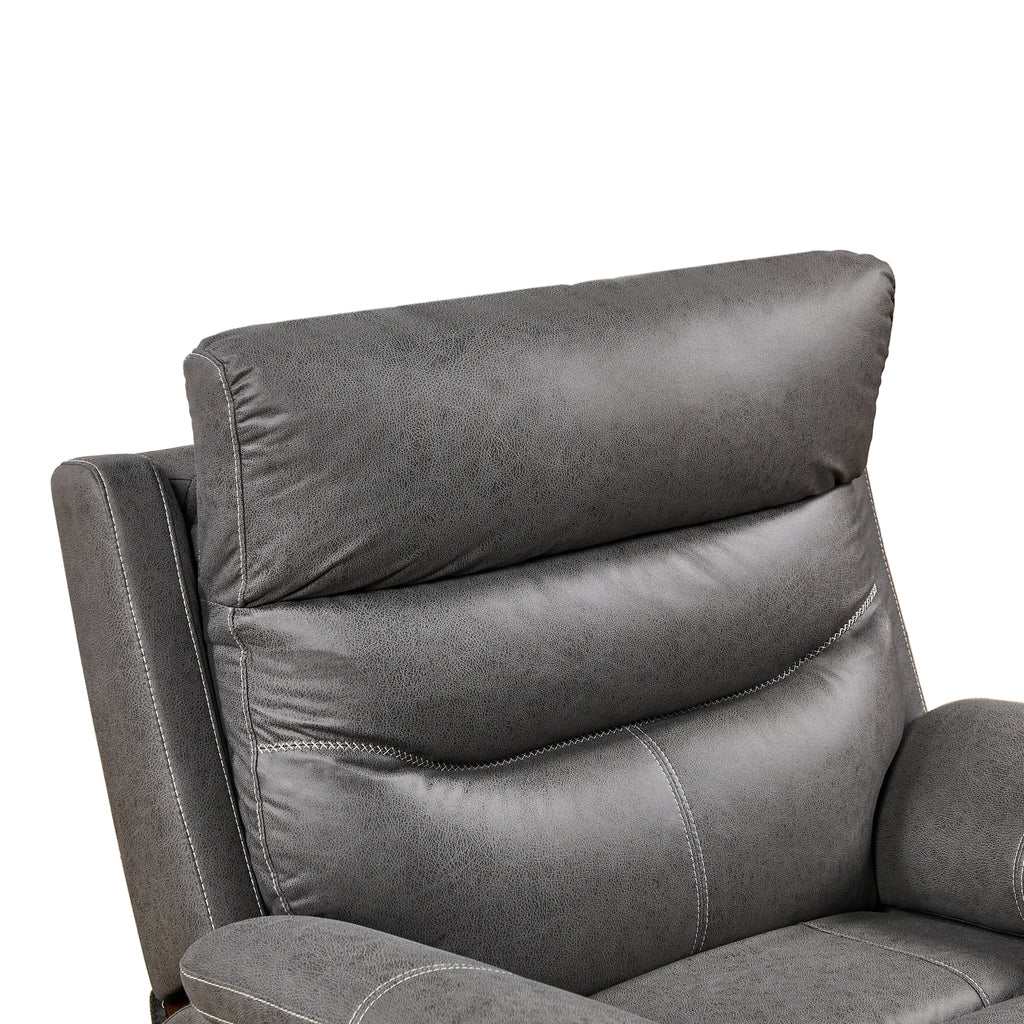Fitzwilliam Dual-Motor Power Rocker Swivel Recliner, Grey