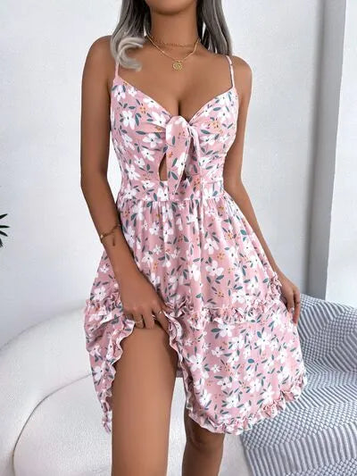 Printed Plunge Sleeve Cami Dress - Eloy Royal