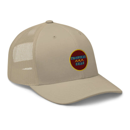 Tropical Maroon Trucker Hat