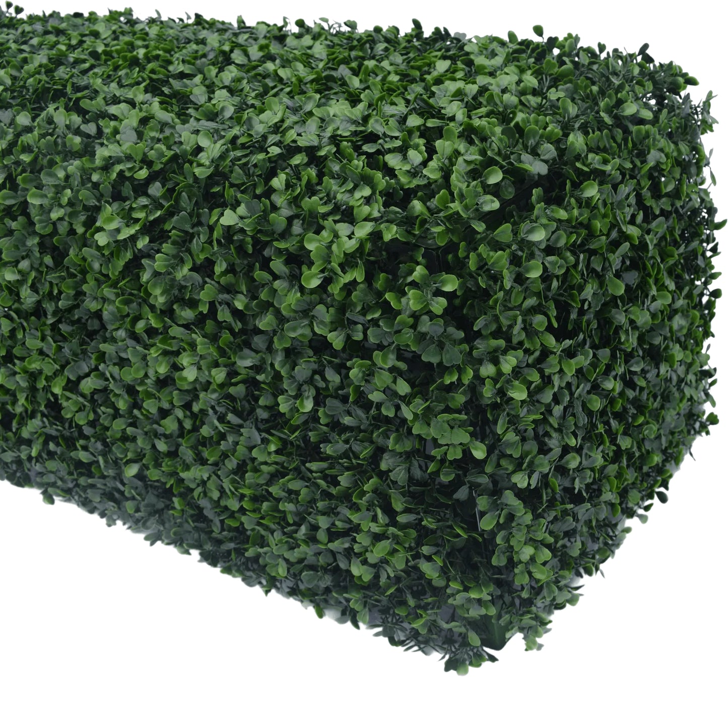 Dark Artificial Boxwood Hedge 40"L x 10"H UV Resistant