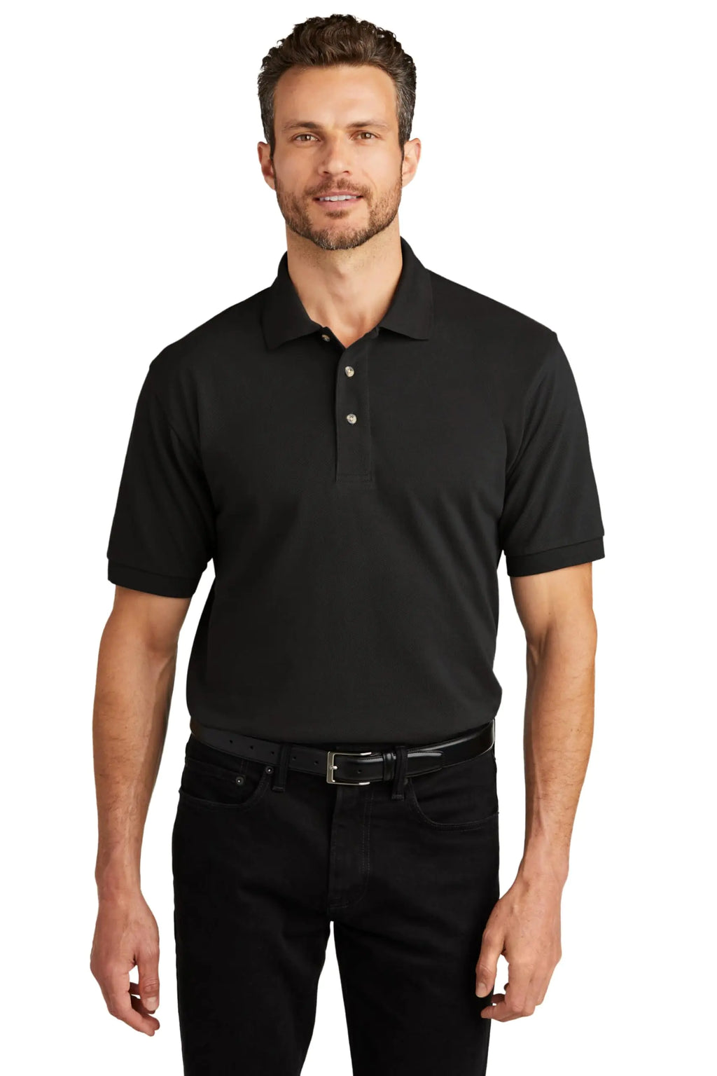 Port Authority Heavyweight Cotton Pique Polo Black XX-Large Black XX-Large