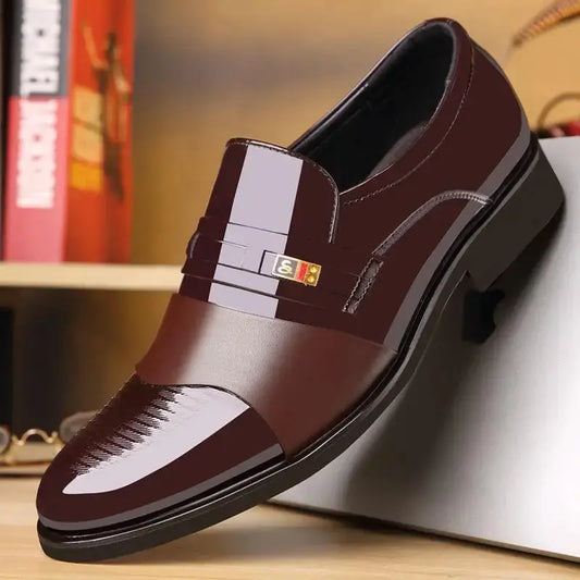 Fashion Business Dress Men Shoes Formal Slip On Dress Shoes Mens Oxfords Footwear High Quality Leather Shoes For Men Loafers - Eloy Royal