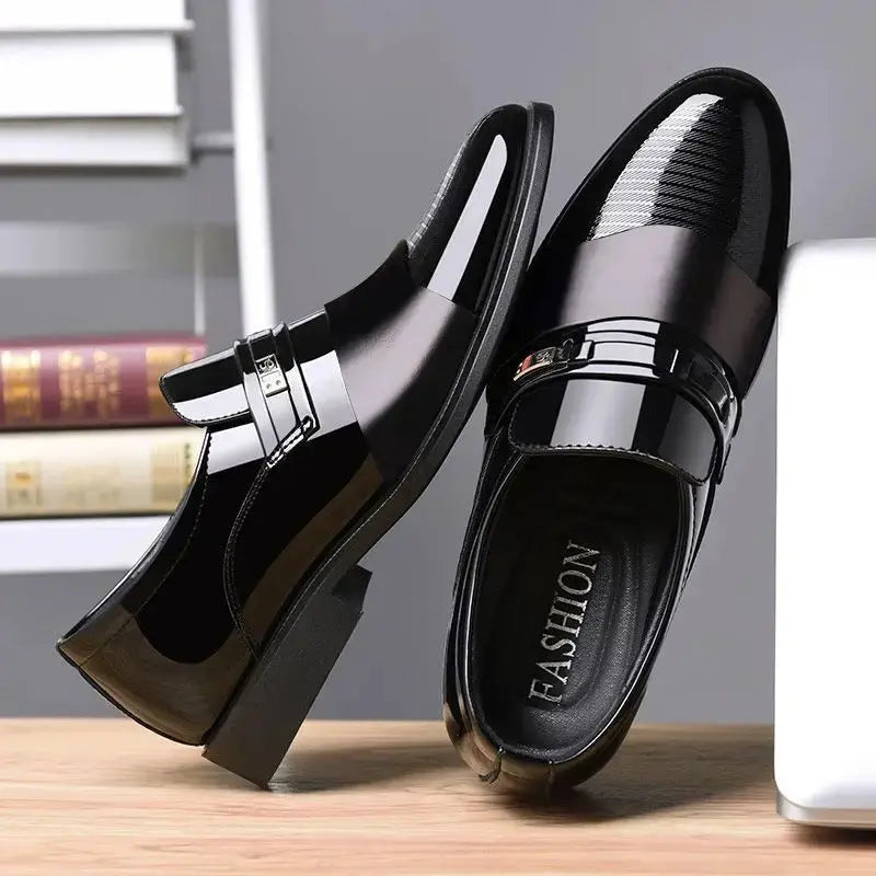 Fashion Business Dress Men Shoes Formal Slip On Dress Shoes Mens Oxfords Footwear High Quality Leather Shoes For Men Loafers - Eloy Royal