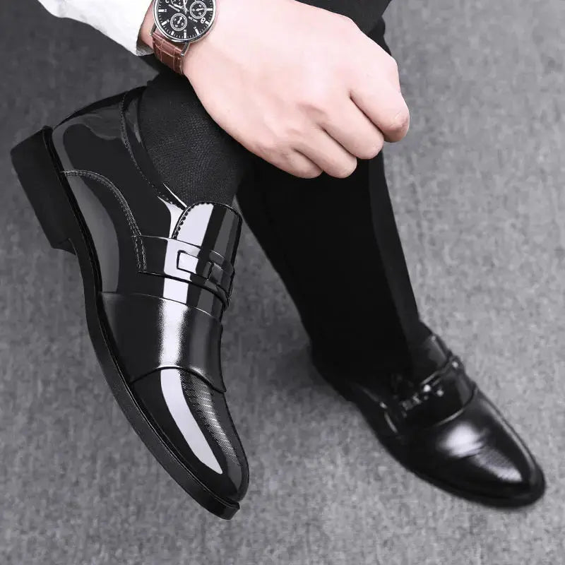 Fashion Business Dress Men Shoes Formal Slip On Dress Shoes Mens Oxfords Footwear High Quality Leather Shoes For Men Loafers - Eloy Royal