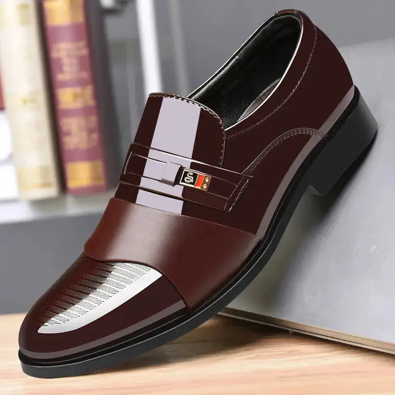 Fashion Business Dress Men Shoes Formal Slip On Dress Shoes Mens Oxfords Footwear High Quality Leather Shoes For Men Loafers - Eloy Royal