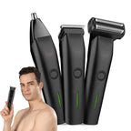 Beard Trimmer, 3 In 1 Hair Clippers And Mens Grooming Kit, Face, Nose, Ear Hair Trimmer - Black Black