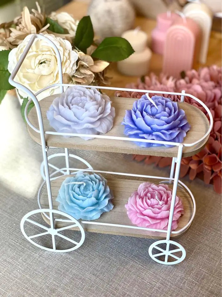 Peony Soy Wax Scented Candle Light Purple Love Spell