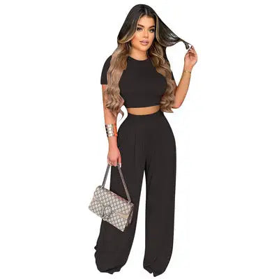 Casual Crop Top Set - Eloy Royal