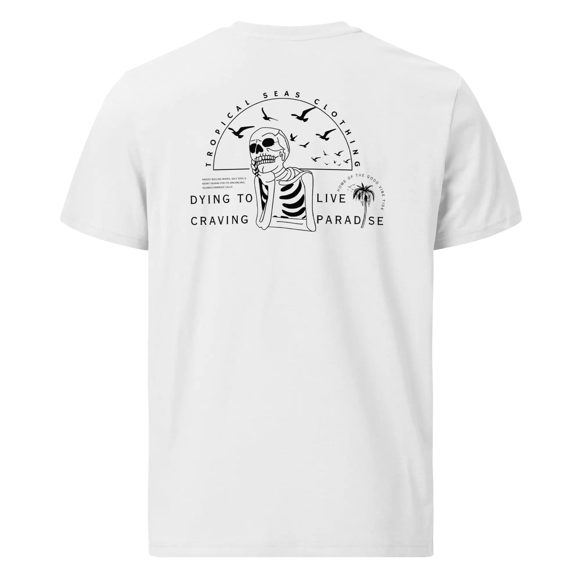 Craving Paradise Skeleton Organic Cotton t-shirt White 2XL