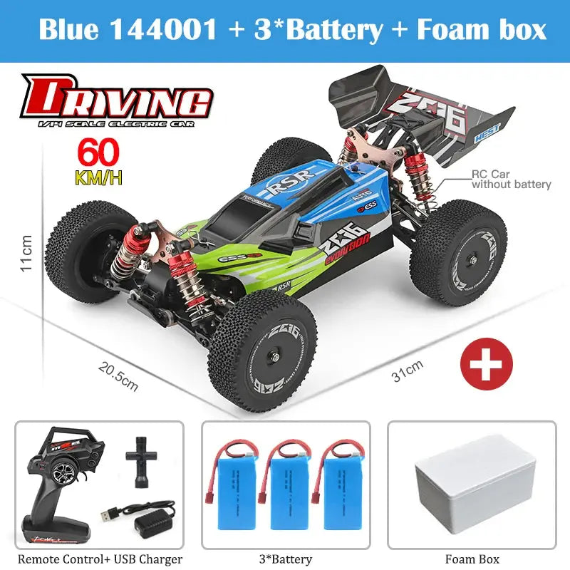 WLtoys 144001 A959-B A959 2.4G Racing RC Car 70KM/H 4WD Electric High Speed Car Off-Road Drift Remote Control Toys for Children - Eloy Royal