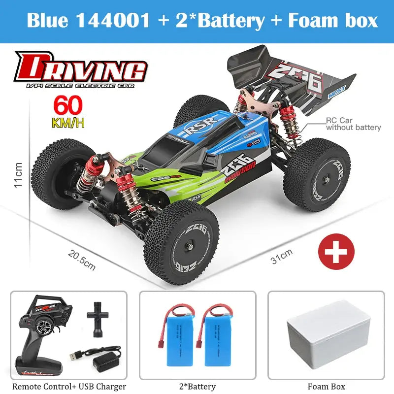 WLtoys 144001 A959-B A959 2.4G Racing RC Car 70KM/H 4WD Electric High Speed Car Off-Road Drift Remote Control Toys for Children - Eloy Royal