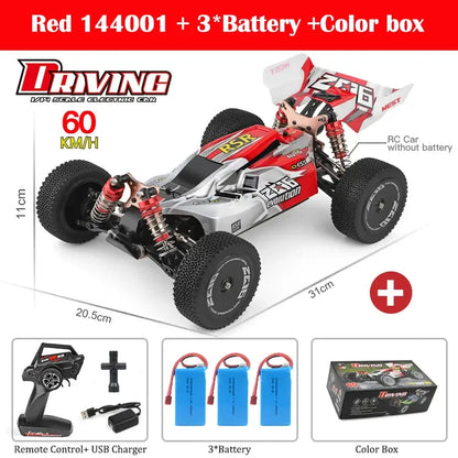 WLtoys 144001 A959-B A959 2.4G Racing RC Car 70KM/H 4WD Electric High Speed Car Off-Road Drift Remote Control Toys for Children - Eloy Royal