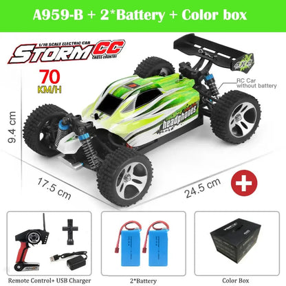 WLtoys 144001 A959-B A959 2.4G Racing RC Car 70KM/H 4WD Electric High Speed Car Off-Road Drift Remote Control Toys for Children - Eloy Royal