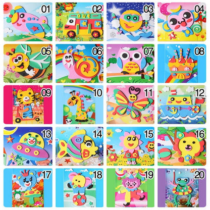 Puzzle Game 3D EVA Foam Sticker DIY Cartoon Animal Learning Education Toys For Children Kids Multi-patterns Styles Craf Gifts - Eloy Royal