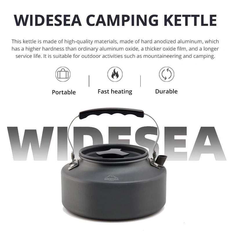 Widesea Camping Cookware Set Outdoor Pot Tableware Kit Cooking Water Kettle Pan Travel Cutlery Utensils Hiking Picnic Equipment - Eloy Royal