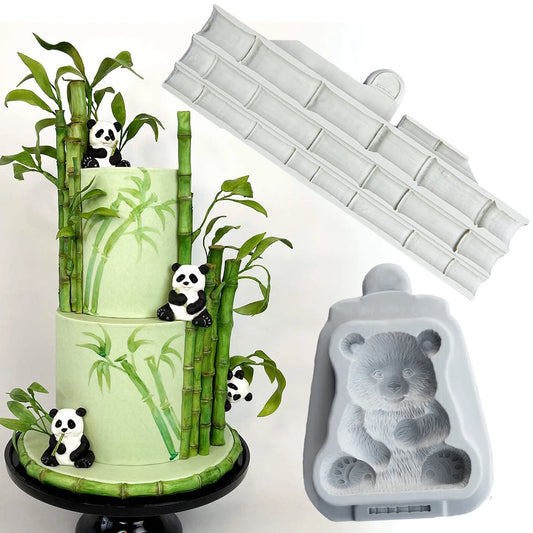 Bamboo，Panda Silicone Mold Fondant Cakes Decoration Mould Sugarcraft Chocolate Baking Tools Kitchenware For Cakes Gumpaste Form - Eloy Royal