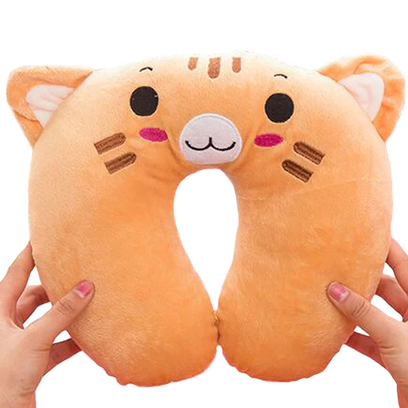 Baby Pillow Multi-Animals Design Plush Super Soft Kids Headrest   Neck Protector Travel Toys for 0-4 Years YYT101 - Eloy Royal