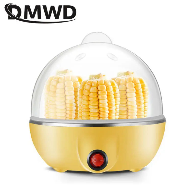 DMWD Electric Rapid Egg Cooker Food Steamer Boiler Rapid Heating Stainless Steel Pan Cooking tool Kitchenware 7 Eggs Capacity EU - Eloy Royal