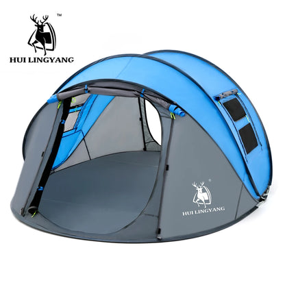 HUI LINGYANG throw tent outdoor automatic tents throwing pop up waterproof camping hiking tent waterproof large family tents - Eloy Royal