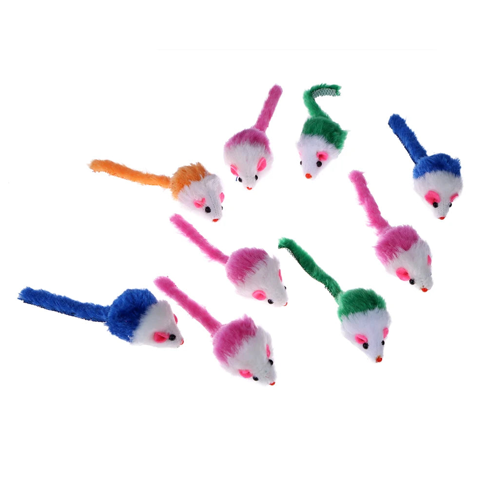 Mini Colorful Cat Toys Plush False Mouse Toys for Cats Kitten Animal Funny Playing Pet Cat Products Cat Supplies Training Toys - Eloy Royal